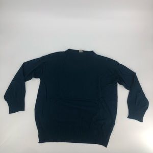 Studio Cashmere Geneve Green Crew Neck Cashmere Silk Blend Sweater - Large